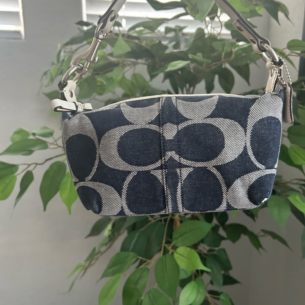 Coach Blue and Gray Mini Bag